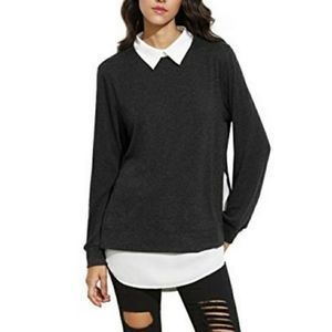 🆕⭐ Women's Dark grey layered 2 in 1 top⭐